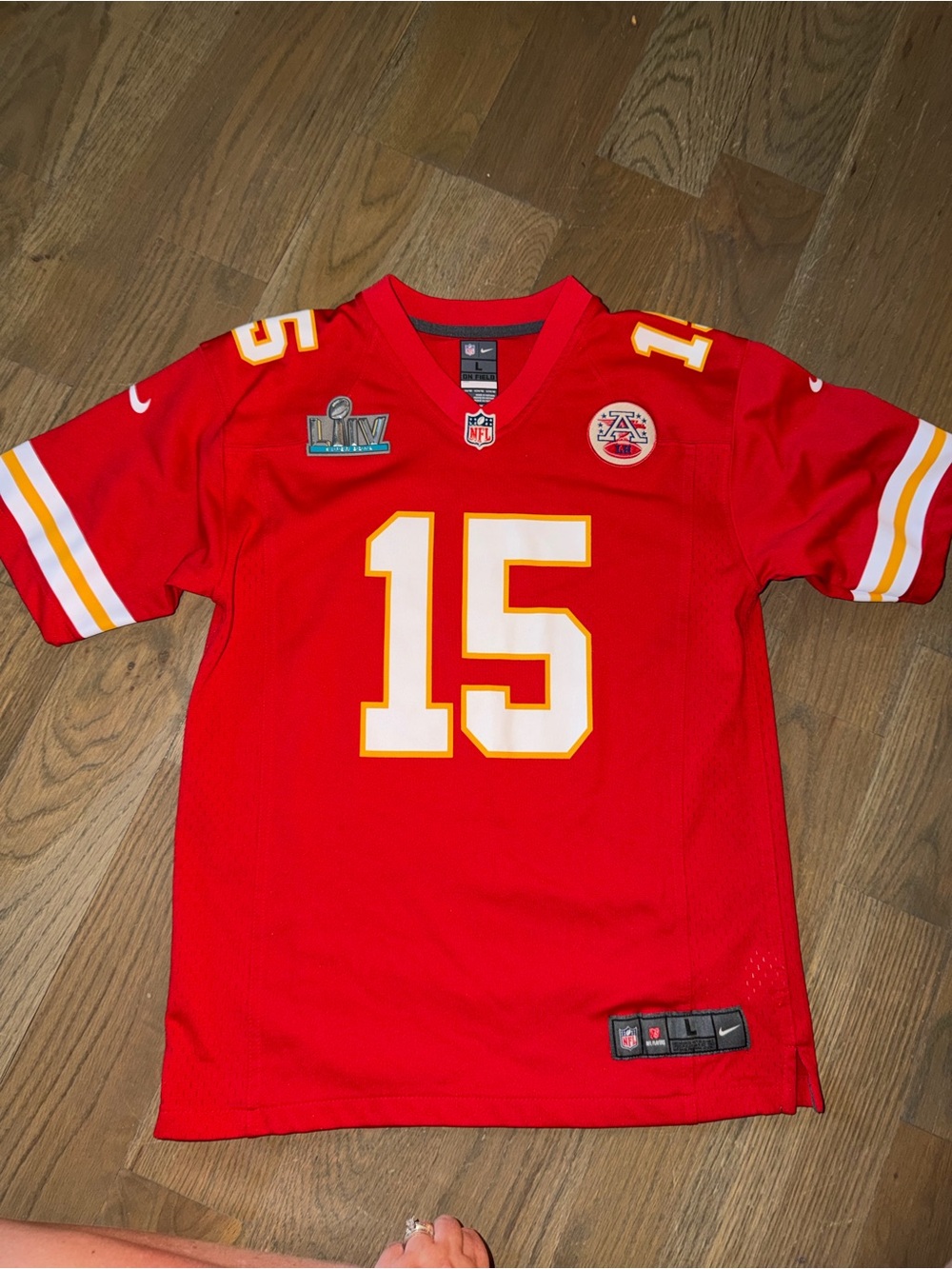 Nike Kansas City KC Chiefs #15 Mahomes youth large Kids Jersey